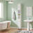 Bathroom Narrow Tall Storage Cabinet with 2 Doors, 1 Drawer, White-133928699