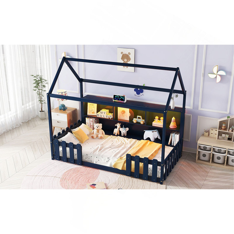 Unique Twin Size House Bed With Multiple Functionalities, Customizable Design, Spacious Storage, LED Lighting, And Enhanced Safety Features