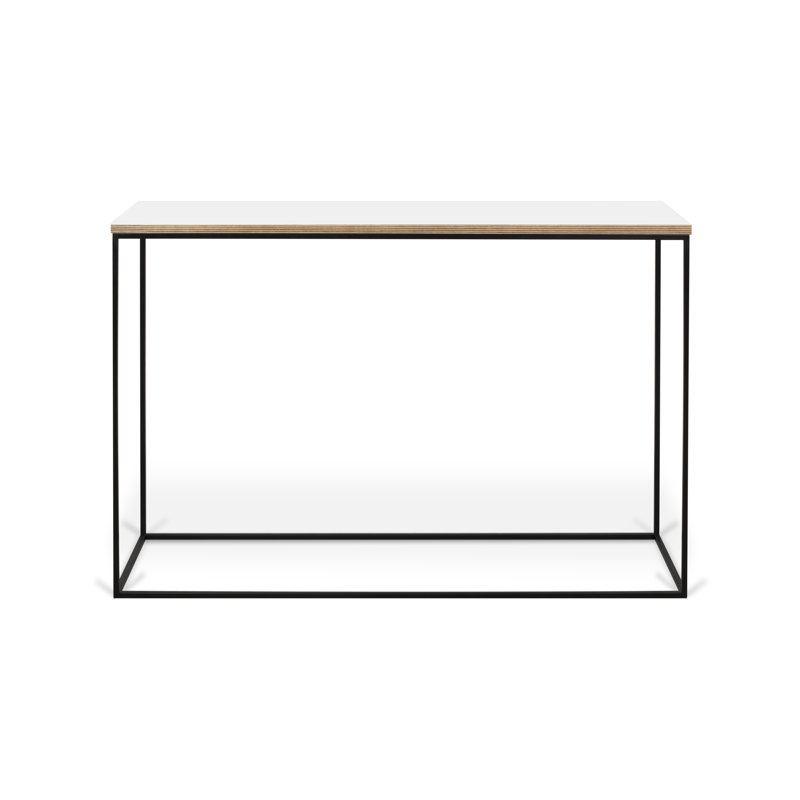Duell 120cm Console Table, White, 76 H x 119 W x 41 D cm, Black