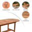 Ensemble repas d'extérieur en bois et chaises empilables 7 pièces Dugas FSC