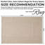 Tapis en jute de coton mat pour le salon 24 po x 36 po Lavable à la machine_Nature