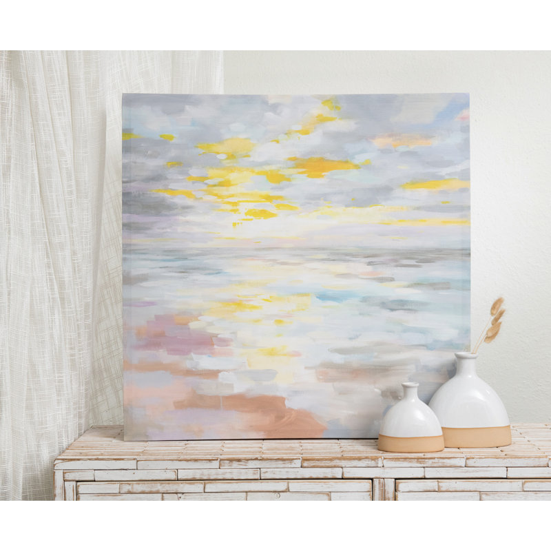 Art mural giclée jaune soleil en polyester 27,56 po
