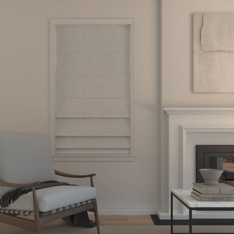  Everton Thermal 100% Blackout Cordless Roman Shade, White, 23"W x 64"L
