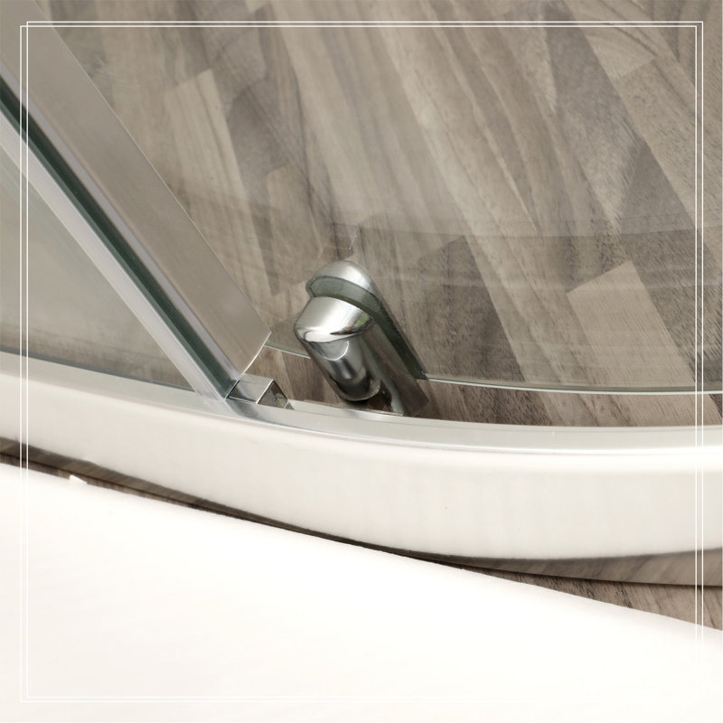 Porte de douche 36 po x 75 po Cabine de douche encadrée en chrome