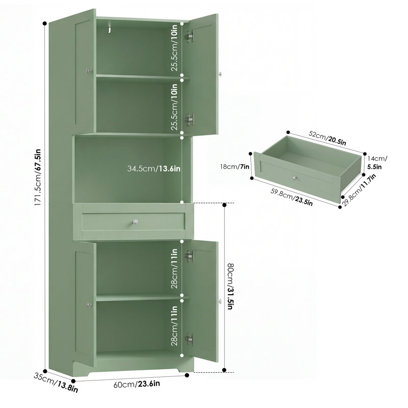 Garde-manger 67,5 po Annibelle, Vert