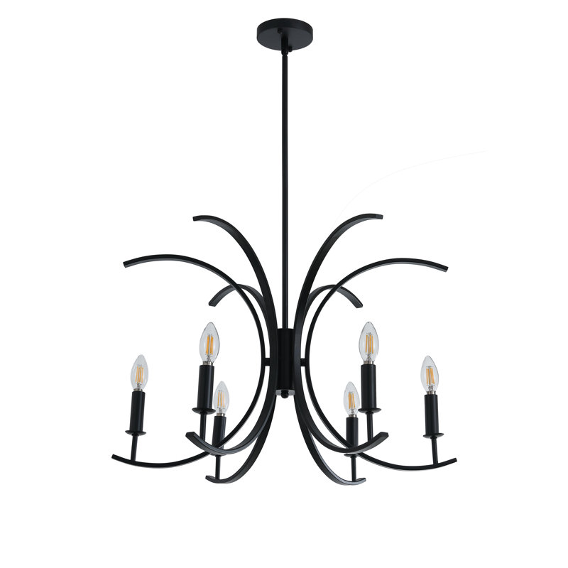 Lustre classique / traditionnel à 6 lumières de style bougie Giolla