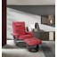 Fauteuil inclinable pivotant en cuir et vinyle Rudden