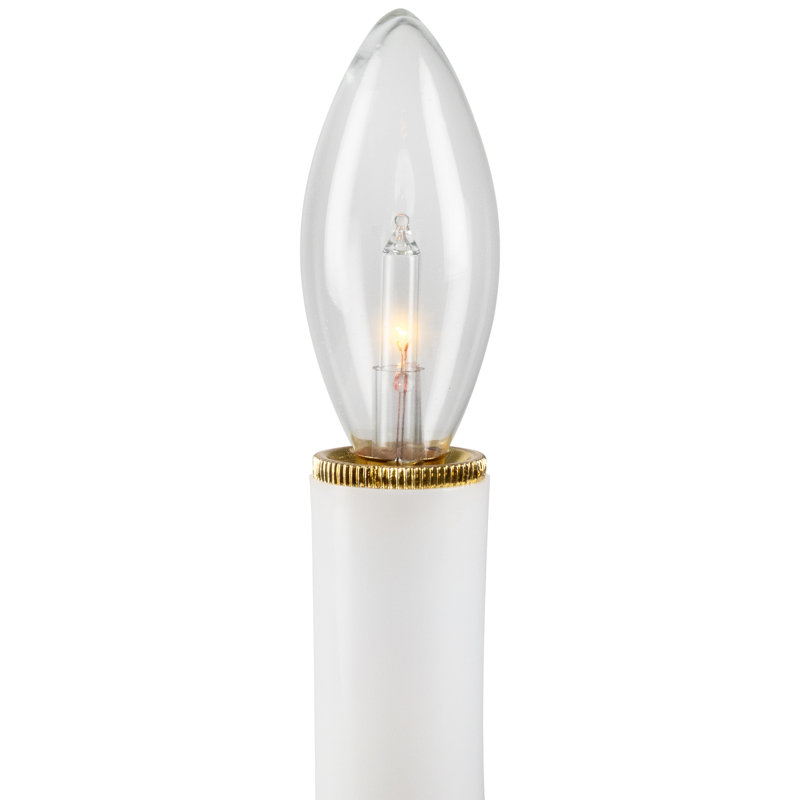Bougies de Noël blanches et dorées 9 po