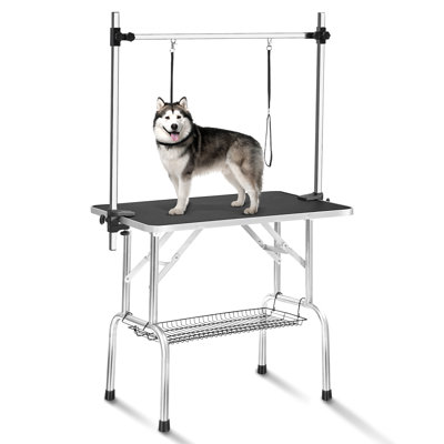 Table de toilettage pliable réglable en métal H 30 po x l 24 po x P 42 po