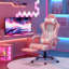 Fauteuil de jeu ergonomique avec coussin lombaire de massage-2022142485