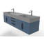 Ensemble de meuble-lavabo mural simple l 72 po Clelie-1117241088-1160926162-1160926163