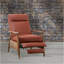 Fauteuil inclinable à accoudoirs en bois Fremont - Caramel