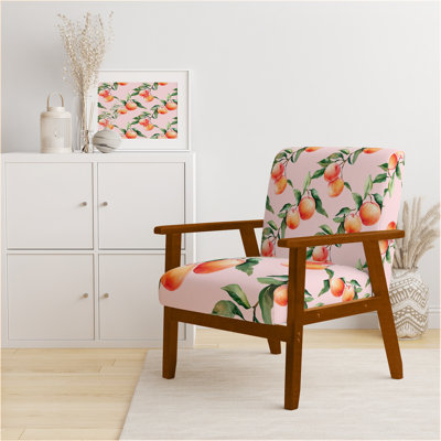 Chaise rembourrée pour filles avec tons chauds - Fauteuil orange pastel Peachy