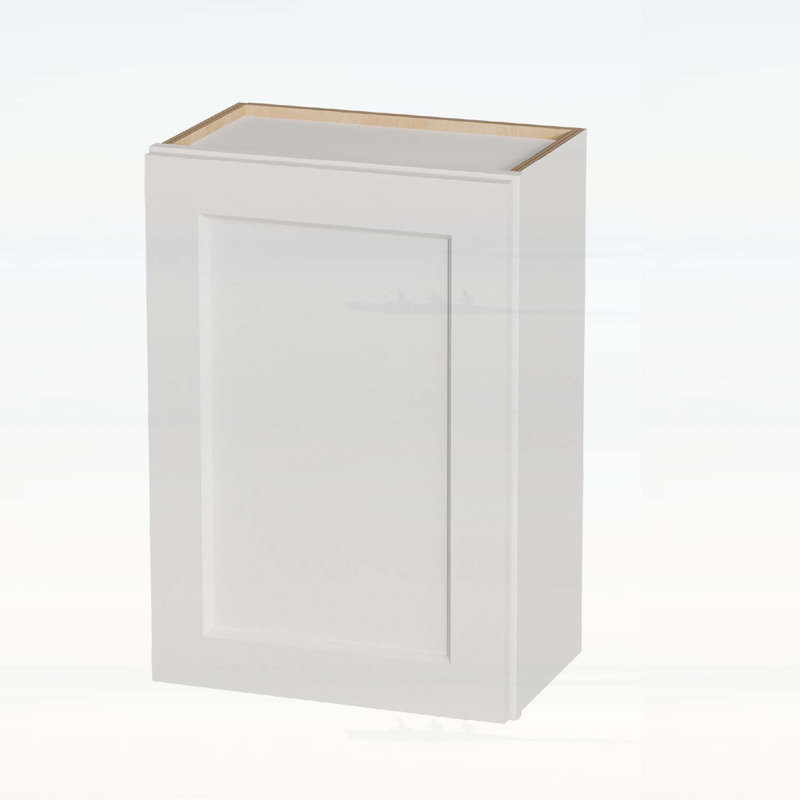 Armoire en bois avec porte à fermeture en douceur et tablettes réglables, idéale pour la cuisine, la salle de bain, la buanderie et le garage