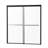 Bathtub Shower Door 50-60 in. W x 60 in. H Semi-Frameless Bypass Tub Door Black
