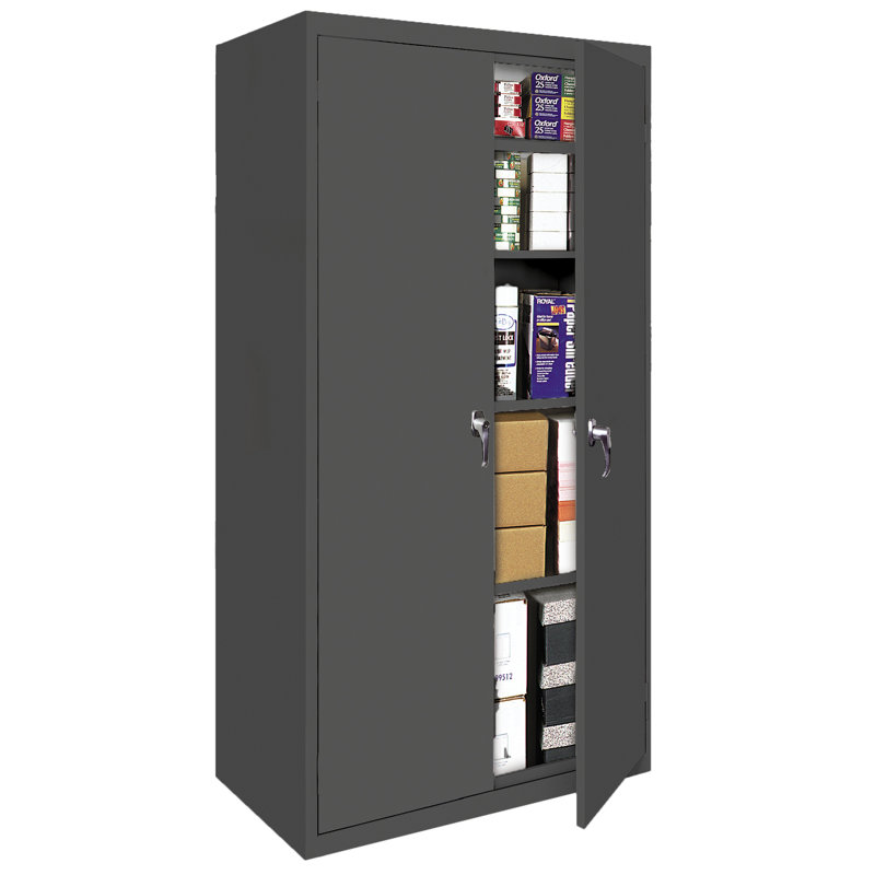 Armoire de rangement à tablette fixe, Anthracite, H 72 po x l 42 po x P 18 po