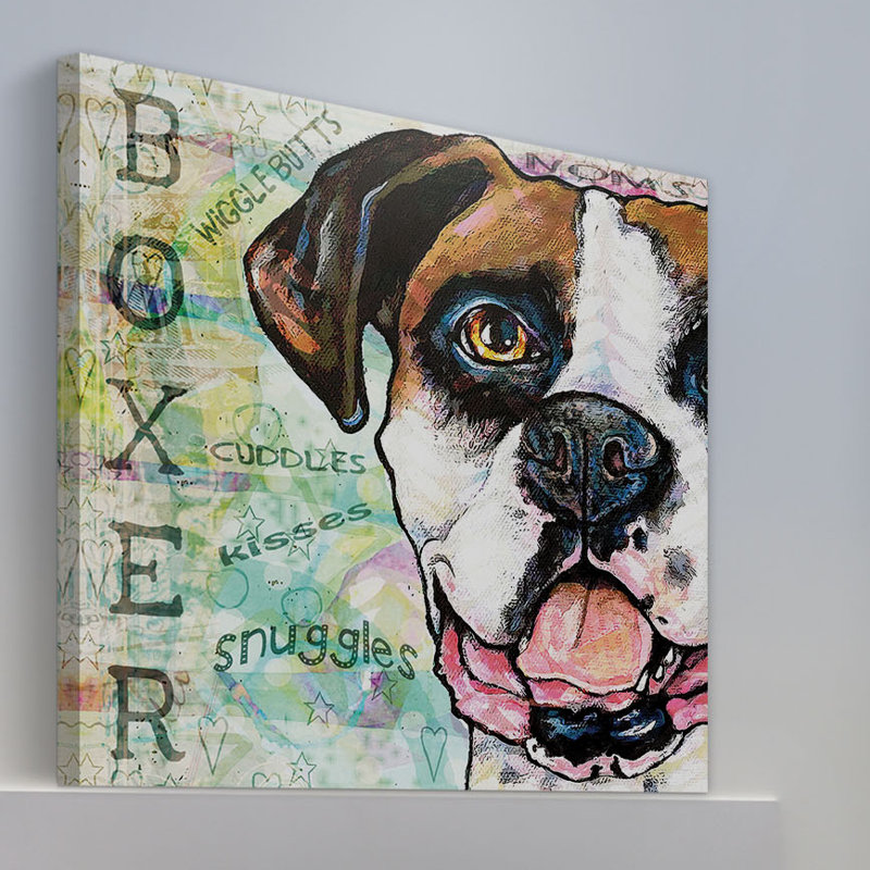 « pop art boxer mugshot » par stéphanie gerace, reproduction d’art sur toile tendue, H 40 po x l 40 po x P 1,5 po