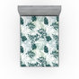Bleu sarcelle foncé, blanc / floral