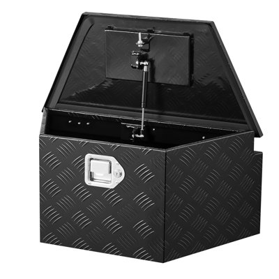 Boîte à outils pour remorque, boîte à outils en aluminium pour remorque 26 po x 13 po x 12 po, organisateur de rangement robuste avec serrure et clés, coffre à outils utilitaire pour camionnette, véhicule récréatif, VUS et véhicule tout-terrain