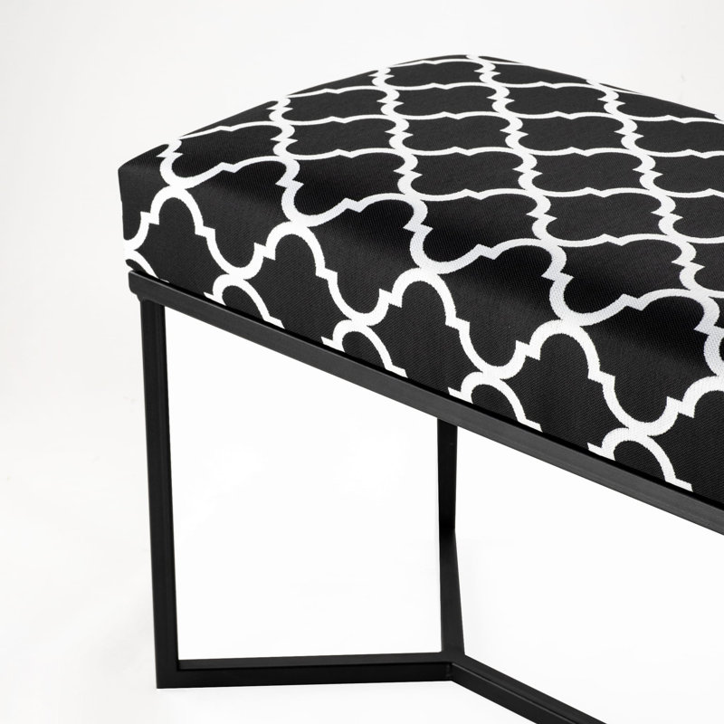 Roslanowick Velvet Upholstered Bench, H40 x W45 x D35cm