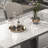Rectangular stainless steel dining table set-106452885