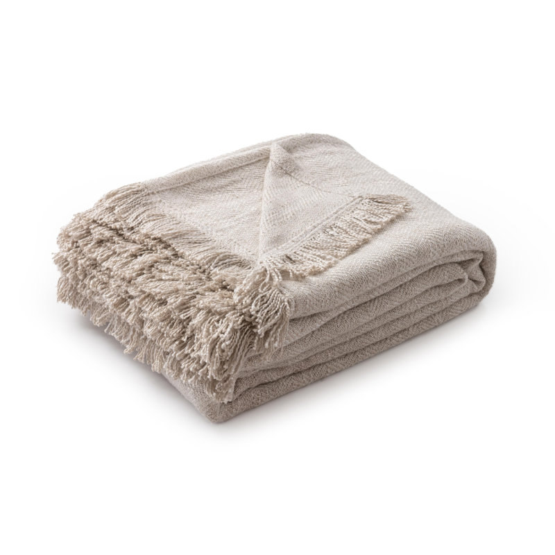 Avani Linen Blend Blanket, 92" L x 96" W