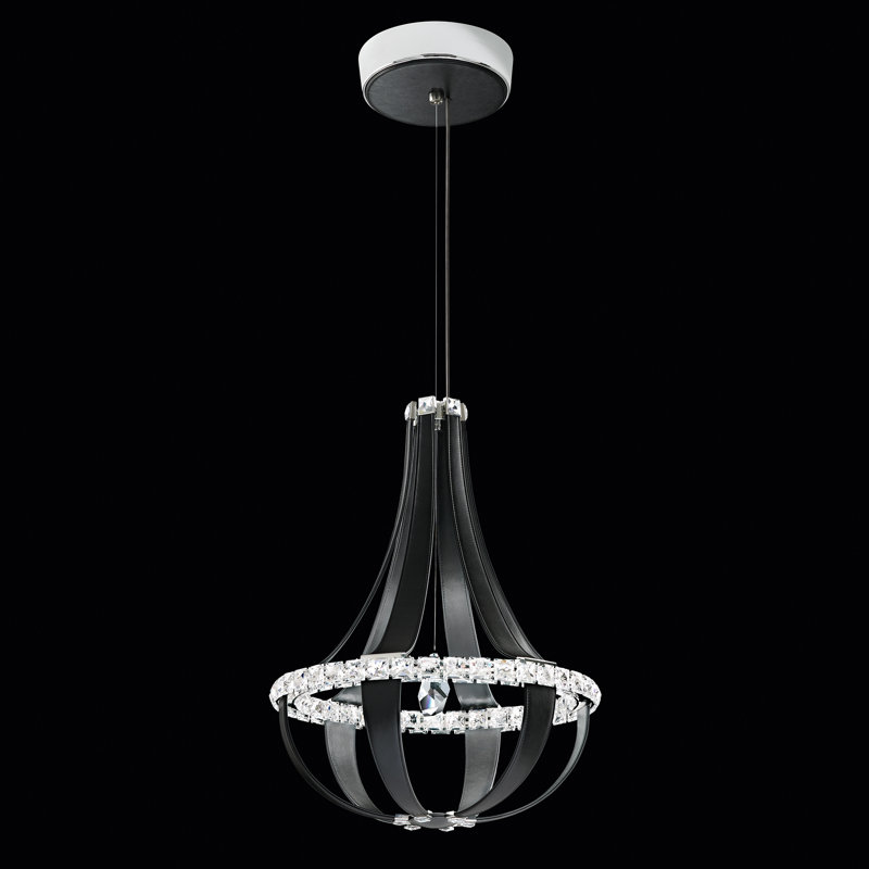Crystal Empire LED 12 Light 20.5in x 27in Chandelier in White Pass with Clear Radiance Crystals, 111.5" H x 20.5" W x 20.5" D