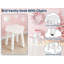 Ensemble de coiffeuse pour enfants avec lumières et miroir, ensemble de maquillage princesse en forme d'ours avec tiroirs de rangement-524690448