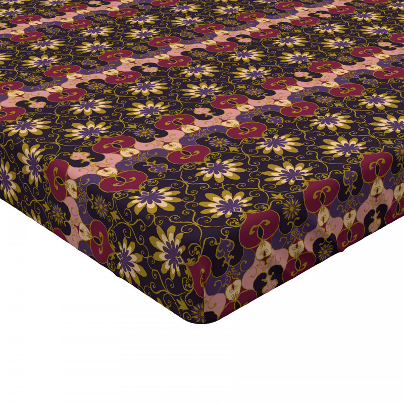 Microfiber Floral Fitted Sheet, Full Fitted Sheet