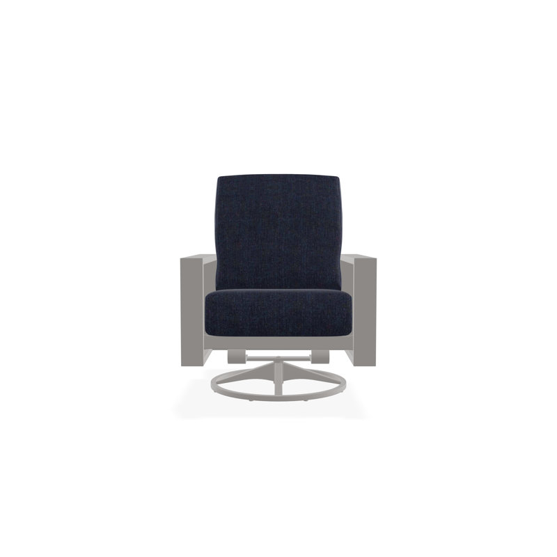 Larssen Outdoor Lounge Chair, Spectrum Indigo Sunbrella®, Warm Gray