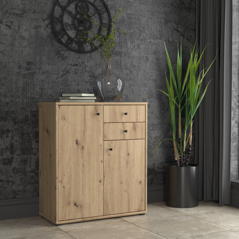 Amandla 2 Drawer 73.7Cm W Combi Chest, Artisan Oak