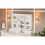 Armoire de rangement murale de 42 po, armoire à pharmacie, armoire de salle de bain moderne avec miroir, armoire à miroir avec 6 tablettes ouvertes (ne pas inclure le meuble-lavabo)