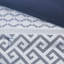 Ensemble d'édredon 7 pièces jacquard bleu marine