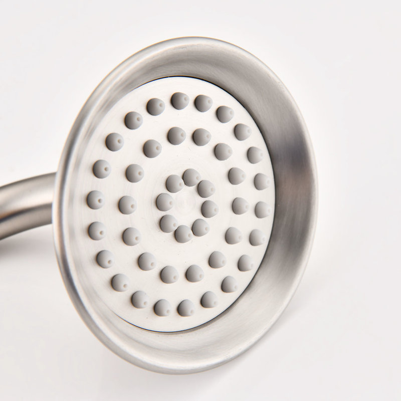 Robinet de douche en nickel brossé avec système de soupape de dérivation réglable et jet d'eau, Nickel brossé