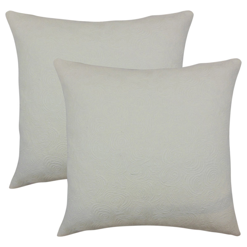 Square Pillow Cover & Insert, White
