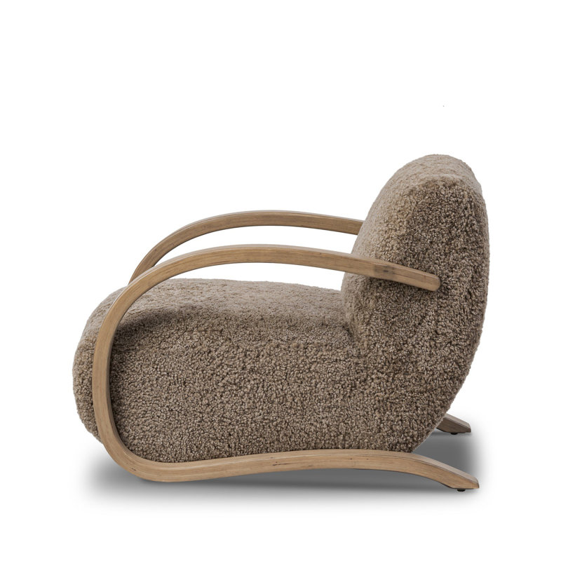 Burke Chair-Taupe Shearling, Taupe Shearling