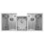 DuraSnow® ZLINE 45" Breckenridge Undermount Triple Bowl Fingerprint Resistant Stainless Steel Kitchen Sink with Bottom Grid-974057329