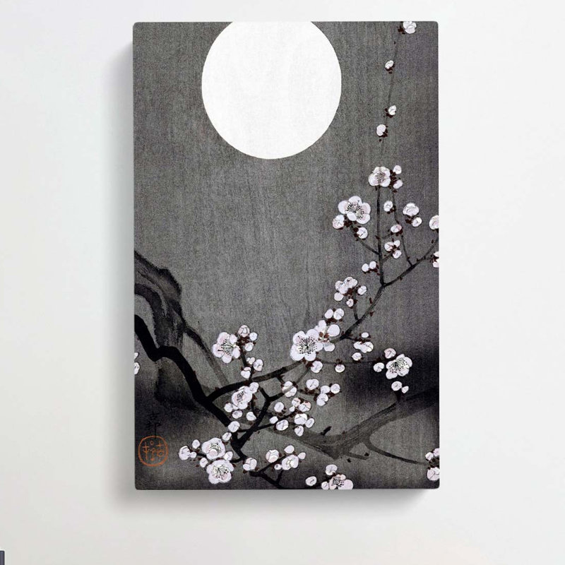 Blooming Plum Blossom by Ohara Koson - Wrapped Canvas, 50cm H x 35cm W x 3cm D