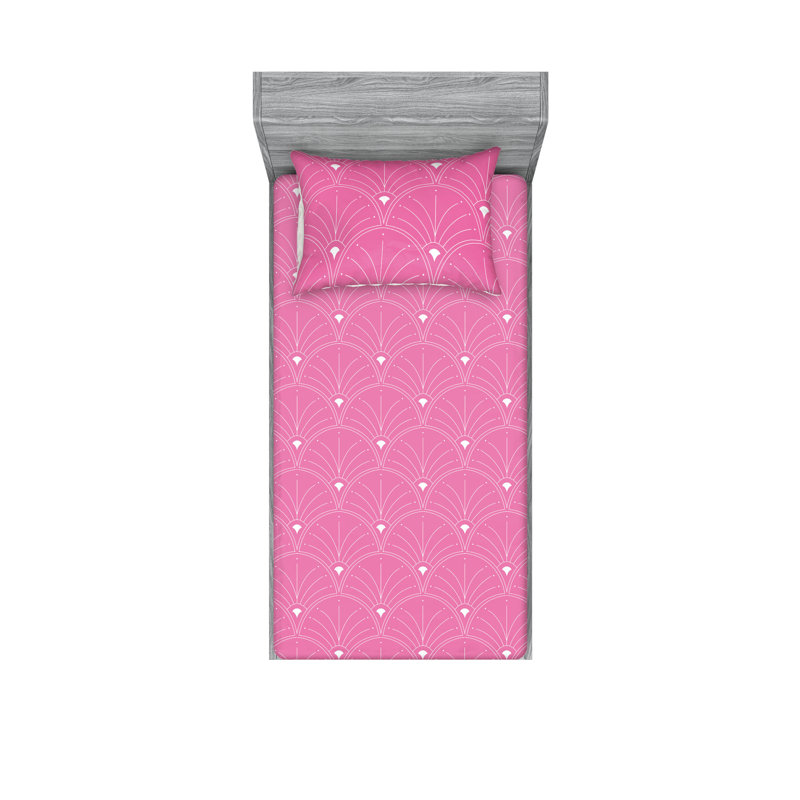 Microfiber Floral Sheet Set, Pink, Twin Sheet Set + 1 Pillowcase