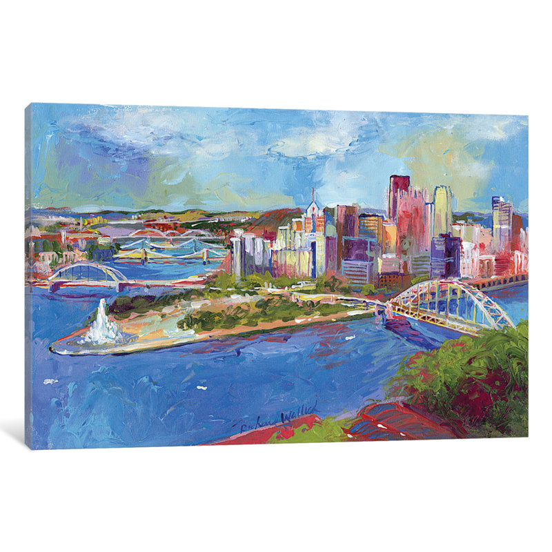 Pittsburgh, reproduction d’art sur toile tendue, H 8 po x l 12 po x P 0,75 po