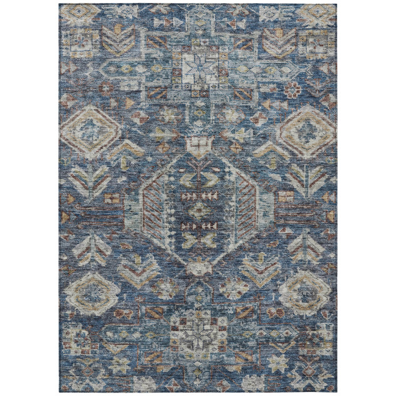 Machine Washable Indoor/Outdoor Jadiel ACN2356 Traditional Rug, Rectangle 3' x 5'