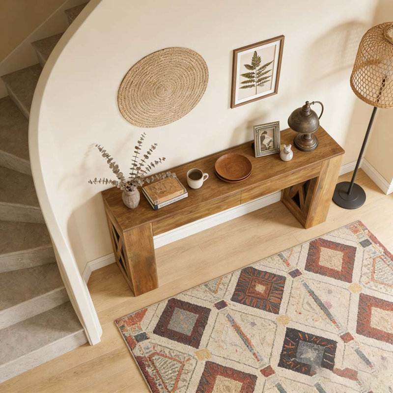 Table d'appoint, console spacieuse, table de canapé