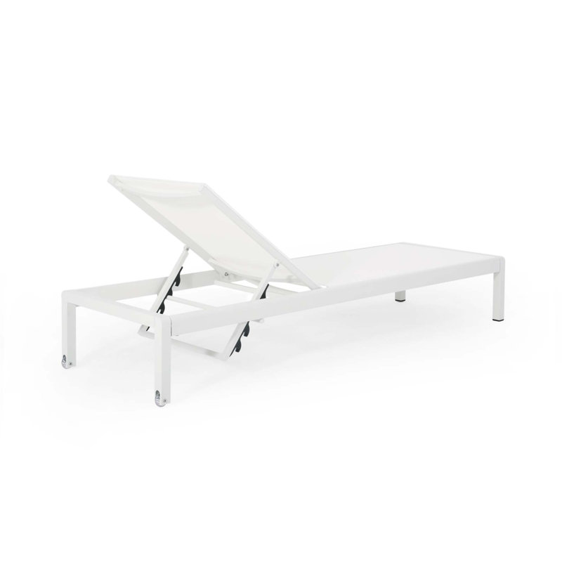 Chaise Lounge,Set Of 2,For Outdoor Use, White