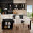 Kitchen Island With Extendable Dining Table, Power Outlet, 2 Drawers, 2 Side Open Shelves And Double-sized Storage Design