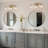 3 - Light Dimmable Vanity Light With Sphere Globe Ribbed Glass-1313488507