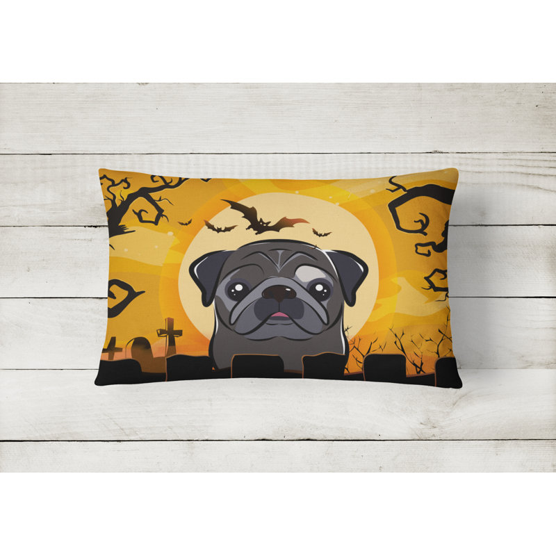  Coussin intérieur / extérieur Halloween, Noir