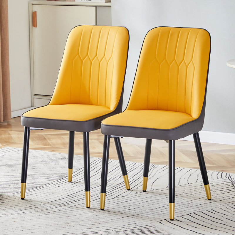 Chaise d'appoint Anareli, Orange / gris
