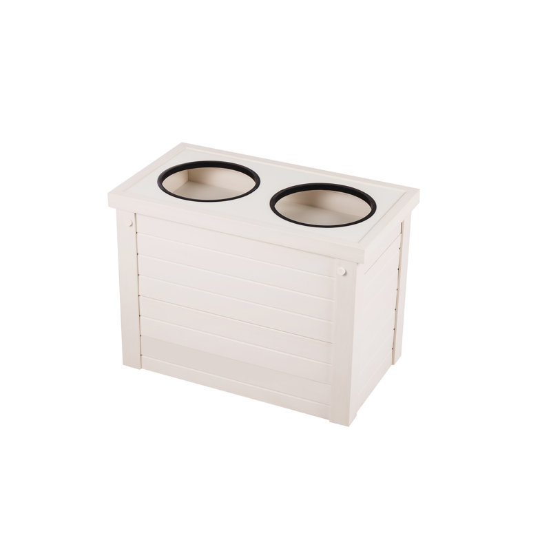 Mangeoire pour chien avec rangement Southfield ECOFLEX, Blanc antique