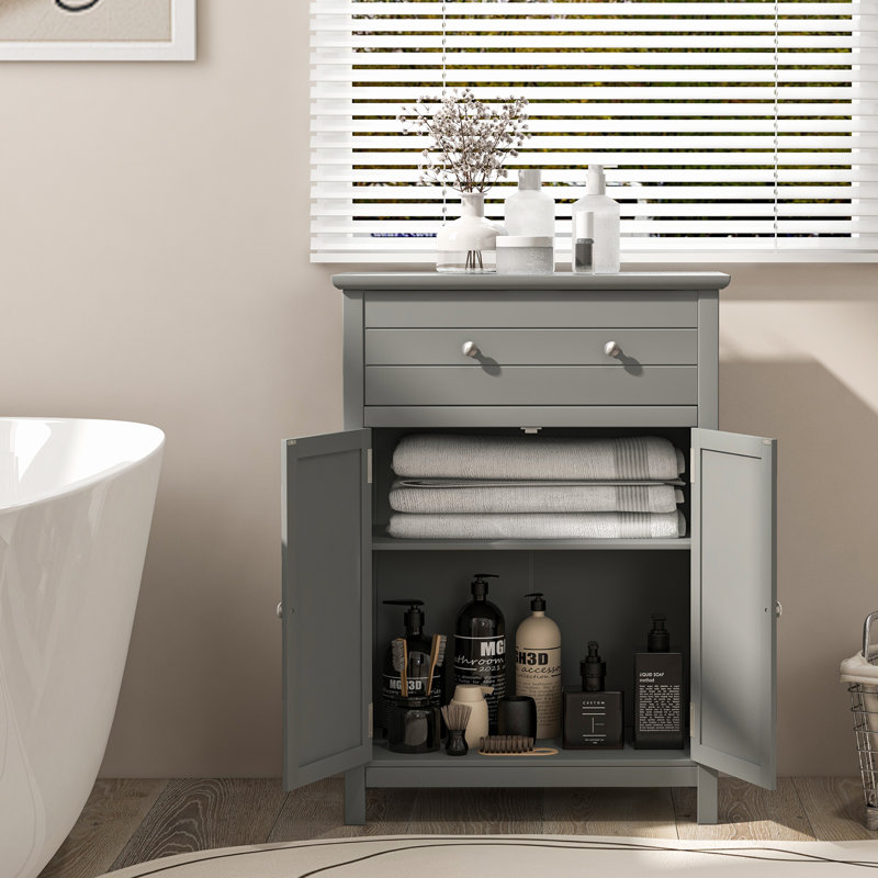 Agassi Freestanding Bathroom Cabinet, Gray