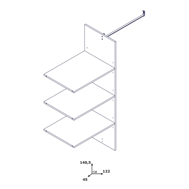 Unico 122cm Closet System